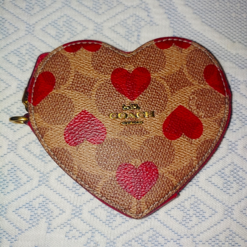 Coach Heart Wristlet/Coin Purse